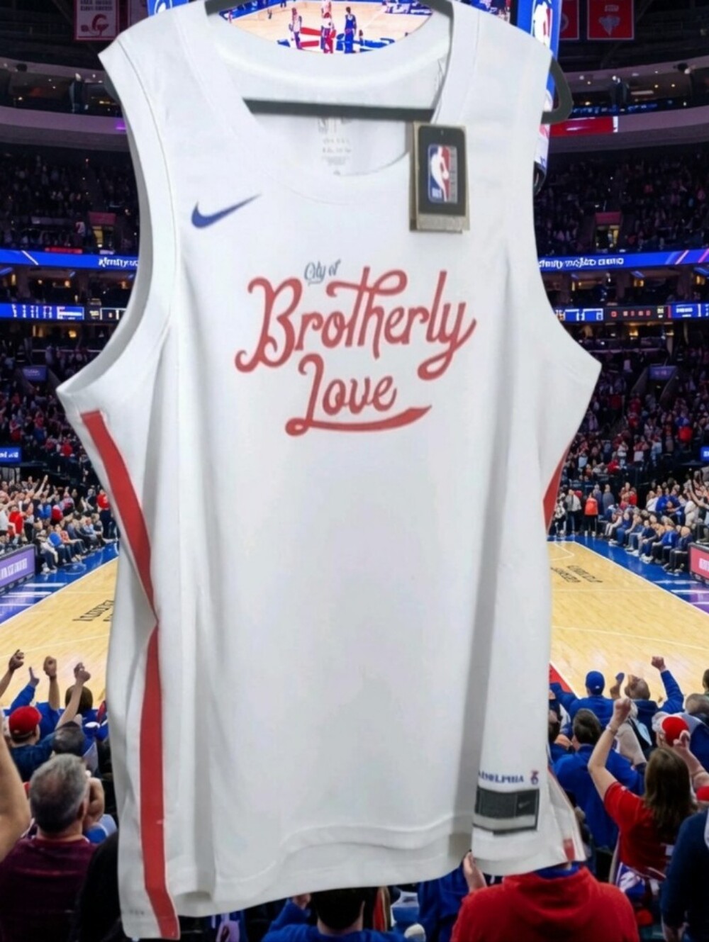 Nike White & Red 'City Of Brotherly Love' Basketball Jersey